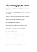 FBLA Journalism Terms with Complete Definitions