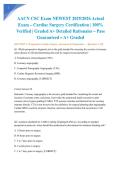 AACN CSC Exam NEWEST 2025&sol;2026 Actual Exam &ndash; Cardiac Surgery Certification &vert; 100&percnt; Verified &vert; Graded A&plus; Detailed Rationales &ndash; Pass Guaranteed &ndash; A&plus; Graded&NewLine;&NewLine;