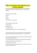 FBLA Journalism Test Questions and Correct Answers