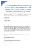 COG170 Cogito Fundamentals Exam LATEST 2026&sol;2027 Actual Exam &ndash; Complete Real Exam Questions &vert; 100&percnt; Verified &vert; Graded A&plus; Detailed Rationales &ndash; Pass Guaranteed &ndash; A&plus; Graded