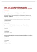ASQ - CQIA &lpar;Certified Quality Improvement Associate&rpar; 2025&sol;2026 &ndash; Complete Q&A with Correct Answers