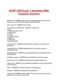 HOSP 2300 Exam 1 Questions With Complete Answers