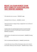 MDAST 324 EXAM NEWEST EXAM WITH COMPLETE QUESTIONS AND 100&percnt; VERIFIED ANSWERS