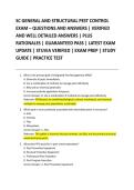 SC GENERAL AND STRUCTURAL PEST CONTROL &NewLine;EXAM &ndash; QUESTIONS AND ANSWERS &vert; VERIFIED &NewLine;AND WELL DETAILED ANSWERS &vert; PLUS &NewLine;RATIONALES &vert; GUARANTEED PASS &vert; LATEST EXAM &NewLine;UPDATE &vert; STUVIA VERIFIED &vert; EXAM PREP &vert; STUDY &NewLine;GUIDE &vert; PRACTICE TEST 