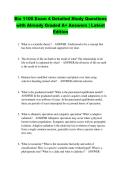 Bio 1100 Exam 4 Detailed Study Questions &NewLine;with Already Graded A&plus; Answers &vert; Latest &NewLine;Edition 