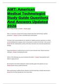 AMT&colon; American Medical Technologist Study Guide Questions And Answers Updated 2026