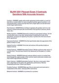 BLAW 3391 Pleasant Exam 3 Contracts Questions With Accurate Answers