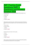 AMT Practice Exam Questions PART 1 Questions and Answers Updated 2026&NewLine;