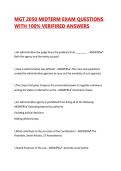 MGT 2050 MIDTERM EXAM QUESTIONS WITH 100&percnt; VERIFIRED ANSWERS