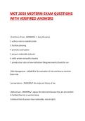 MGT 2050 MIDTERM EXAM QUESTIONS WITH VERIFIRED ANSWERS