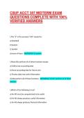 CSUF ACCT 307 MIDTERM EXAM QUESTIONS COMPLETE WITH 100&percnt; VERIFIED ANSWERS