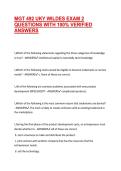 MGT 492 UKY WILDES EXAM 2 QUESTIONS WITH 100&percnt; VERIFIED ANSWERS