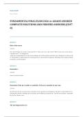 NCLEX PN fundamentals EXAM A&plus; GRADE ASSURED COMPLETE SOLUTIONS AND VERIFIED ANSWERS