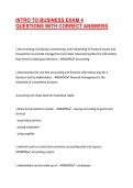 INTRO TO BUSINESS EXAM 4 QUESTIONS WITH CORRECT ANSWERS