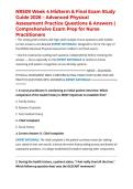 NR509 Week 4 Midterm & Final Exam Study Guide 2026 &ndash; Advanced Physical Assessment Practice Questions & Answers &vert; Comprehensive Exam Prep for Nurse Practitioners