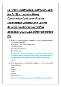 La Heavy Construction Contractor Exam &NewLine;&lpar;La 1&ndash;11&rpar; &ndash; Louisiana Heavy &NewLine;Construction Contractor Practice &NewLine;Examination Question And Correct &NewLine;Answers &lpar;Verified Answers&rpar; Plus &NewLine;Rationales 2026 Q&A Instant Download &NewLine;Pdf 