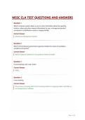 MSSC CLA TEST QUESTIONS AND ANSWERS&NewLine;