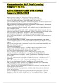 Comprehensive Anatomy and Physiology Final Exam Study Guide Chapters 1 to 15 Questions and Answers Verified Solutions