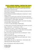 CSLB B License General Contractor Exam Questions and Answers Study Guide 330 Questions Verified Solutions
