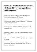 NUR2755 Multidimensional Care IV Exam 2 Overview questions with answers