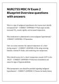 NUR2755 MDC IV Exam 2 Blueprint Overview questions with answers