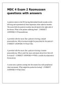 MDC 4 Exam 2 Rasmussen questions with answers
