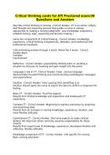CRITICAL THINKING CARDS FOR ATI PROCTORED ASSESSMENT QUESTIONS AND ANSWERS COMPLETE STUDY GUIDE