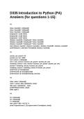 D335 INTRODUCTION TO PYTHON PA QUESTIONS AND ANSWERS COMPLETE STUDY GUIDE FOR QUESTIONS 1 TO 15