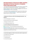 NYS Real Estate U Final Exam 2026 &vert; Verified Questions & Correct Answers &vert; Complete Exam Prep Study Guide