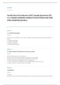 ANCC FNP certification EXAM A&plus; GRADE ASSURED COMPLETE SOLUTIONS AND VERIFIED ANSWERS