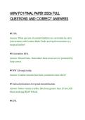 68W FC1 FINAL PAPER 2026 FULL&NewLine;QUESTIONS AND CORRECT ANSWERS&NewLine;