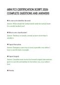 68W FC1 CERTIFICATION SCRIPT 2026&NewLine;COMPLETE QUESTIONS AND ANSWERS&NewLine;