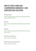 68W FC1 STUDY GUIDE 2026&NewLine;COMPREHENSIVE EMERGENCY CARE&NewLine;QUESTIONS AND SOLUTIONS&NewLine;