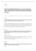 ANCC FNP certification EXAM A&plus; GRADE ASSURED COMPLETE SOLUTIONS AND VERIFIED ANSWERS