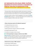 Air Methods Pre-Hire Exam 2026 &vert; Verified Questions & Correct Answers &vert; Complete Air Medical Interview & Assessment Prep