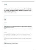 CPA EXAM A&plus; GRADE ASSURED COMPLETE SOLUTIONS AND VERIFIED ANSWERS