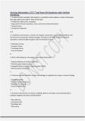Nursing Informatics LECT Final Exam 60 Questions with Verified Solutions&period;