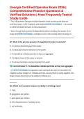 Georgia Certified Operator Exam 2026 &vert; Comprehensive Practice Questions & Verified Solutions &vert; Most Frequently Tested Study Guide