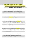 NCEP Certification Exam Questions and Answers Study Guide Verified Complete Solutions