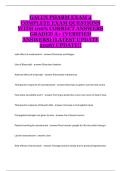 Pharmacology &lpar;PHARM&rpar; Exam 4 &ndash; Study Guide &ndash; Galen College of Nursing &ndash; 2025&ndash;2026 &ndash; Drug Classes&comma; Mechanisms of Action&comma; and Nursing Implications Review Material