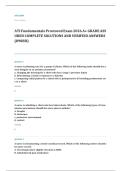 ATI RN fundamentals proctored EXAM A&plus; GRADE ASSURED COMPLETE SOLUTIONS AND VERIFIED ANSWERS