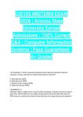CIS105 MIDTERM EXAM 2026 &vert; Arizona State University Earned Admissions &vert; 100&percnt; Correct Q&A &vert; Computer Information Systems &vert; Pass Guaranteed - A&plus; Graded