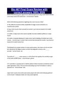Bio 467 Final Exam Review with correct answers 100&percnt; 2026