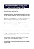 Neurobiology Exam 1 Study Guide with correct answers 100&percnt;