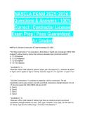 NASCLA EXAM 2025-2026 &vert; Questions & Answers &vert; 100&percnt; Correct &vert; Contractor License Exam Prep &vert; Pass Guaranteed - A&plus; Graded