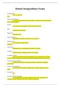 Dental Jurisprudence Exam Questions and Answers Study Guide Verified Solutions