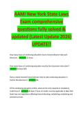 AAMI New York State Laws Exam comprehensive questions fully solved & &NewLine;updated &lpar;Latest Update 2026&rpar; UPDATE&excl;&excl;
