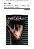 Test Bank - Principles of Anatomy and Physiology 16th Edition by Gerard J&period; Tortora&semi; 978-1119662792 Chapter 1-29 Complete Guide&period;