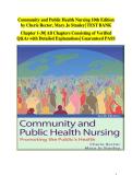 Community and Public Health Nursing 10th Edition by Cherie Rector&comma; Mary Jo Stanley &vert; Chapter 1&ndash;30 Q&A Study Resource with Explanations