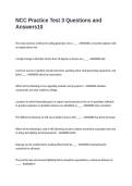 NCC Practice Test 3 Questions and Answers